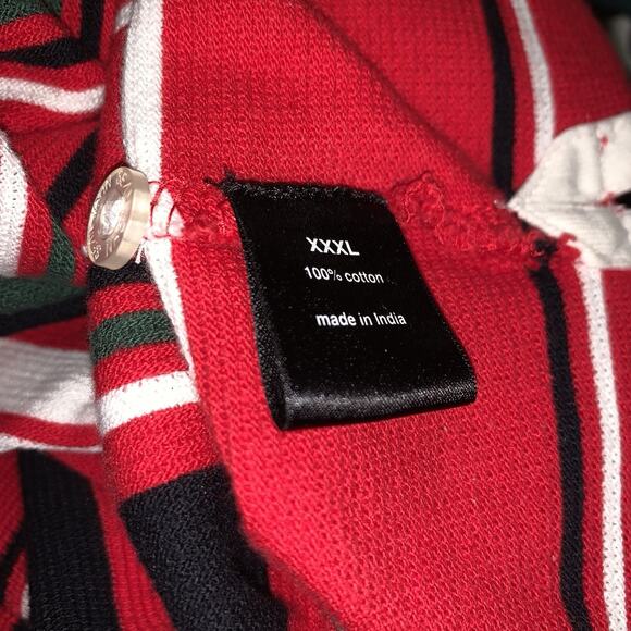 Sean John Men’s Sz XXL Polo Shirt Red Striped - Picture 11 of 13